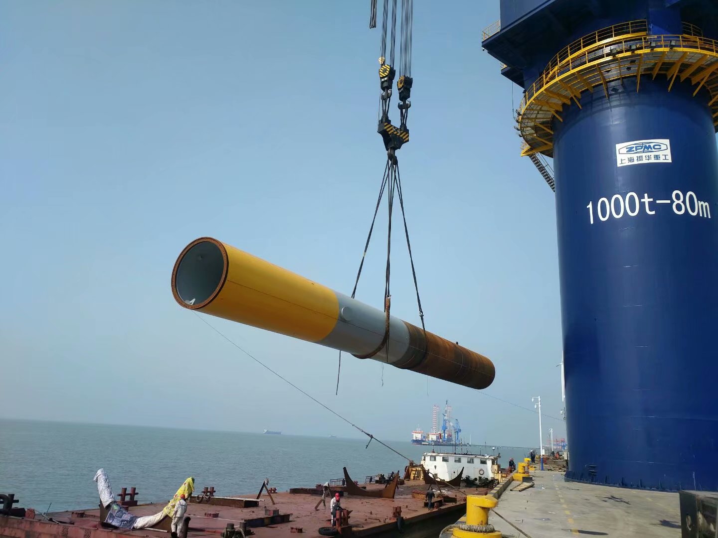 国华竹根沙H1#200MW海上风电场项目 单桩基础按期交付完毕